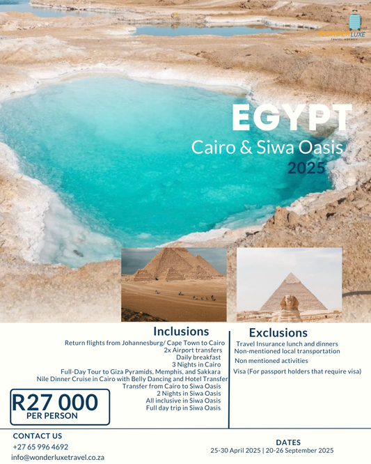 7 Days Egypt (Cairo & Siwa Oasis) Travel Package